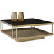 Finch 40 X 40 inch Black / Antique Brass Coffee Table